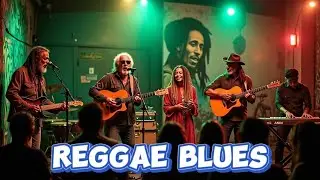 Relaxing Tropical Reggae Blues 🌊🏝 Feel-Good Chill Groovy