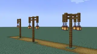 How to build a Minecraft Village Lamppost 1-3 (1.14 snowy tundra)