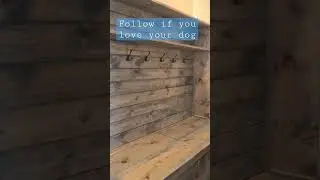 Custom hall tree and dog kennel install