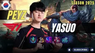 T1 Peyz YASUO vs KARTHUS Bot - Patch 25.24 KR Ranked | lolrec