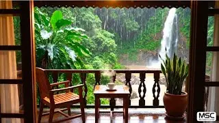 Ultimate Sleep ASMR | Balcony Rain & Water | Heavy Rain for Sleep, Study, Relaxation, and Meditation