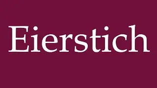 How to Pronounce ''Eierstich'' (Egg custard) Correctly in German