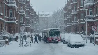 ❄️ Hamburg nawiedzony przez burzę Elli 🇩🇪 Niemcy sparaliżowane przez rzadką zimową burzę śnieżną!