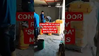 Floor Repair by Sika Repair Material Topping #renovation #demolition #construction #shorts #foryou