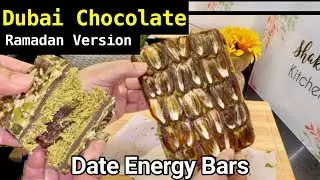 Dubai Chocolate Date Energy Bars | No-Bake Ramadan Recipe (Suhoor & Iftar)