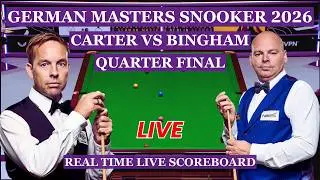 Ali Carter vs Stuart Bingham Live Scores | German Masters Snooker 2026 Quarter Finals