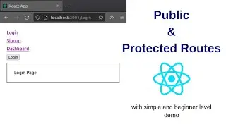 Public and Protected routes in React | Private routes in React with beginner level demo