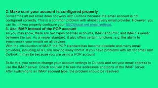 How to Fix Att net email not working with Outlook 3 video