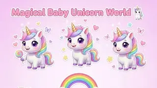 Cute Baby Unicorn Magic 🦄 | Colorful Rainbow Unicorn for Kids #kidsfun #kids #kidsentertainment 