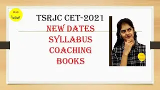 TSRJC New dates| Coaching | Books| Syllabus
