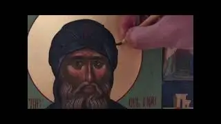 Painting a Byzantine Icon, miniatures and water gilding master class.
