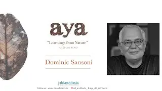 AYA Workshop by DD Architects | Session 03- Dominic Sansoni, Srilankan Photographer