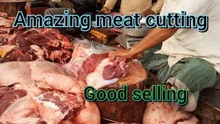 Amazing meat cutting skills, Beef cutting skills in Bangladesh, Amazing best butcher, Good selling