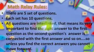 MATH RELAY | COMPETITION | MATHS RELAY