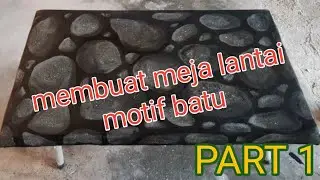 Membuat meja lesehan. Meja lantai motif batu. make a stone motif floor table. Diy desk Part 1.