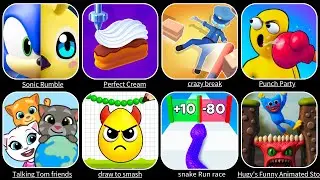 Sonic Rumble, Perfect Cream, Crazy Brake, Punch Party, Snake Run Race, Draw To Smash, Tom Friends...