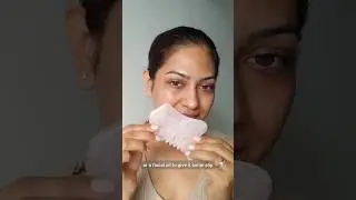 Facial Massage Routine with Ilimi Pure Rose Quartz Gua Sha #shorts #yt #ytshorts #guasha