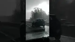 A55 Yellow Warning Cloud Burst hail & rain.
