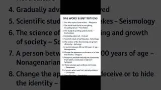 one word substitutions