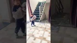 Learning juggling football #football #play #baby