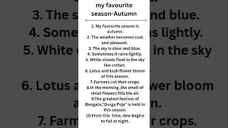 my favourite season -Autumn🌻🪷# shorts # YouTubeshorts #easylearning #myfafouriteseasonautumnessay