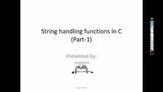 String handling functions in C