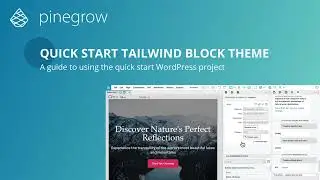 How to use the quick start Tailwind Block Theme template