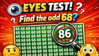 Eyes test Find the odd number 68 Brain 🧠 game