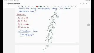 CFG -string derivation- LMD- RMD- Derivation tree