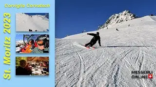2023, St. Moritz, Engadin, Skifahren Corviglia, Corvatsch