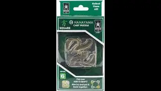 HANAYAMA LEVEL 6 CAST PUZZLE SQUARE. REVIEW AND SOLUTION.