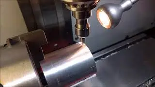EMCO PC Mill 55 test engraving with 4th axis and 54K spindle