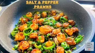 Easy Prawn Starters | Salt And Pepper Prawns Recipe | Garlic Salt & Pepper Shrimp |