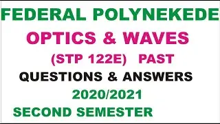 REFRACTION IN SEVERAL MEDIA  AND REFRACTIVE INDEX   OPTICS & WAVES 2020/2021 Exams Questions
