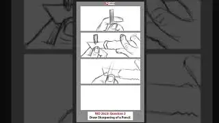 NID 2023 Solved Question Part 3 | Real Exam (Sketch Version) | Draw Sharpening of a Pencil