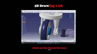 Heavy Duty Caster Wheel Design with #catiav5  #shorts  #cad
