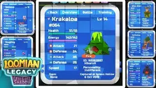 MY GLEAMS AND CRAYTAL+KABUNGA EVOLUTION! LOOMIAN LEGACY - ROBLOX