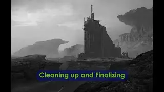 cleaning up and  finalizing matte painting |  Photoshop Tutorial ||(alien look)| haunted place