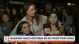 Así fue cómo periodista de T13 caminó junto a Shakira en su show en Chile