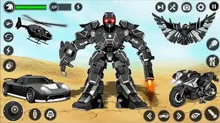 Flying Hawk Robot Car Multiple Transform War Crime - Android Gameplay