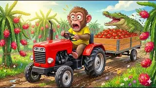 Smart Baby BoBo Saves Sinking Tractor! Tomato Harvest Chaos & Amazing Rescue | MonkeyLife