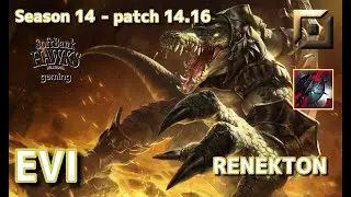 【TWサーバー/D3】SHG Evi レネクトン(Renekton) VS マルファイト(Malphite) TOP - Patch14.16 TW Ranked【LoL】