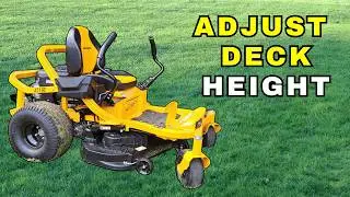 How to Adjust the Deck Height on a Cub Cadet Zt1