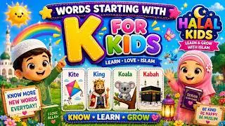 Words Starting with K | Fun Alphabet Learning | Kidz Let's Learn