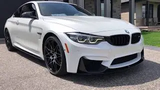 BMW 2018 M4 Mineral White Metallic & Sakhir Orange Walk-Around