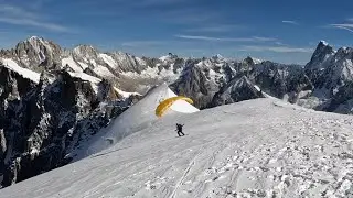 Speedriding Face Nord Aiguille Midi