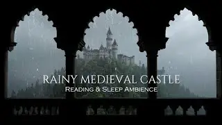 4K Projector Window View: Rainy Medieval Castle Ambience &ndash; Relaxing Rain Sounds for Reading & Sleep