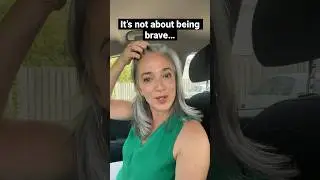 You don&rsquo;t have to be brave to go grey!!! #goinggrey #confidence #hair