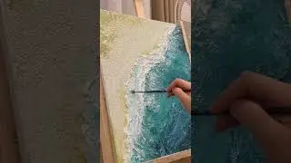 Eleanosgallery | Большая картина на тему океана и побережья в раме, оригинальная акриловая живопись ручной работы #wallart