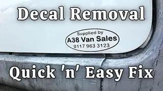 DECAL REMOVAL &ndash; a quick and easy fix